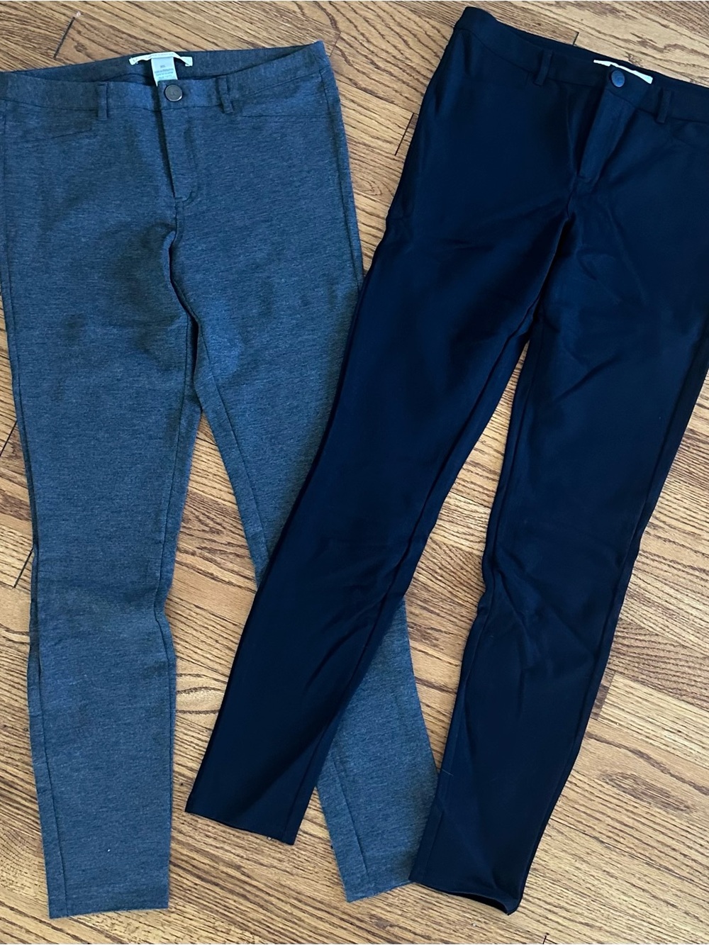 LC Lauren Conrad Gray and Black Knit Leggings Size 10 Long
